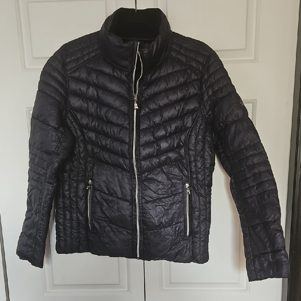 Guess Reversible Black & Dark Grey Quilted Jacket